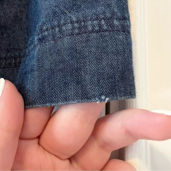 Trina Turk Serenity Tie-Front Paper Bag Chambray Denim Shorts Size 6 - Picture 10 of 10